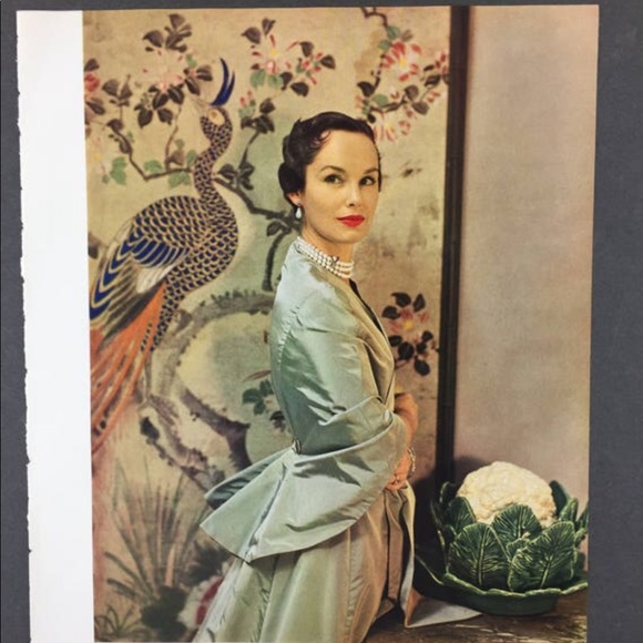 ! 1 Page/2 Sides frm VTG 1951 Photo Book, Aquarium Hand & Jewels, Elegant Lady - Picture 2 of 4